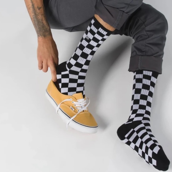 VANS MEN’S CHECKERBOARD CREW W/JAQUARD ART & VANS EMBROIDERED LOGO NWT - Picture 4 of 6